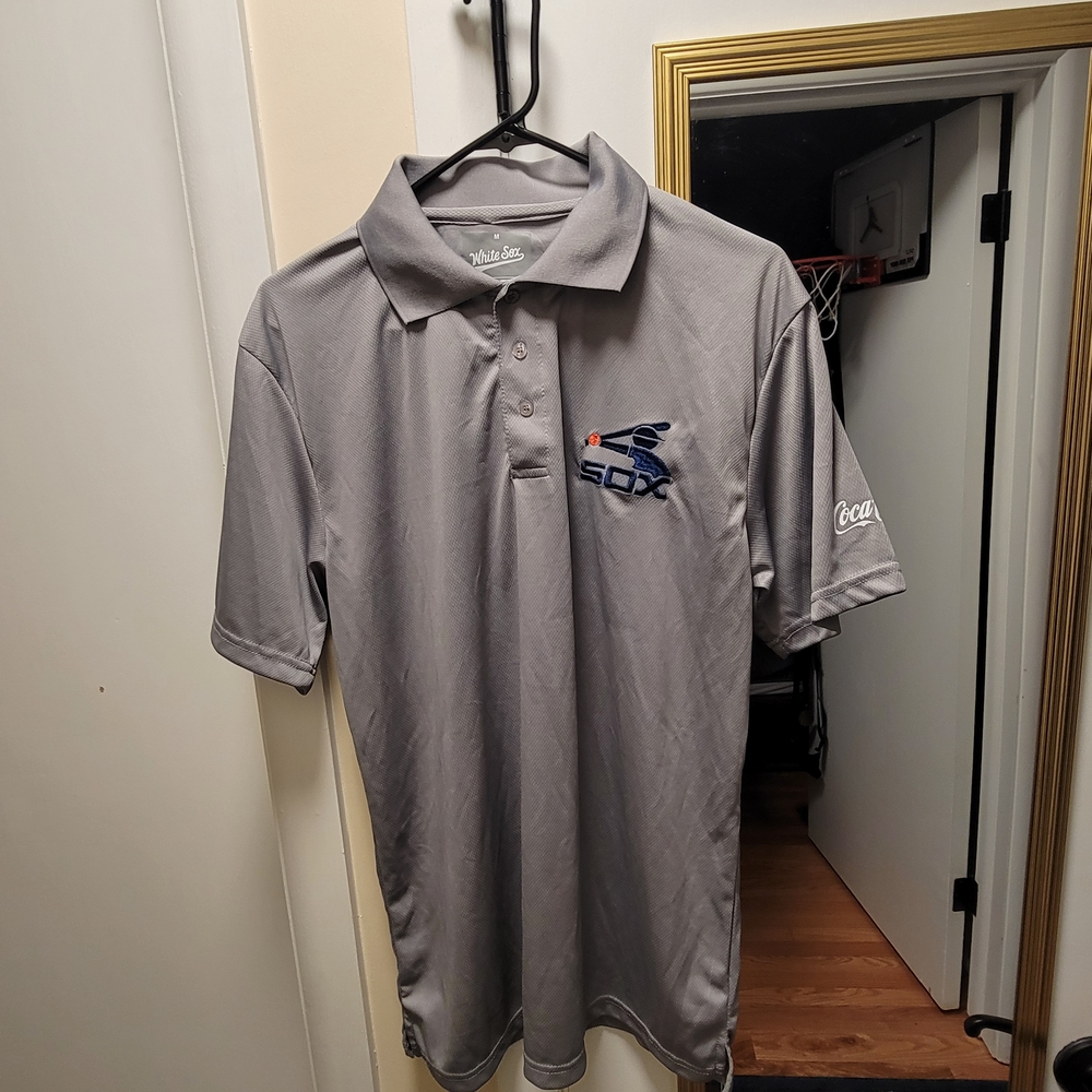 Limited Edition Chicago White SOX Gray Polo Shirt with Embroidered Logos